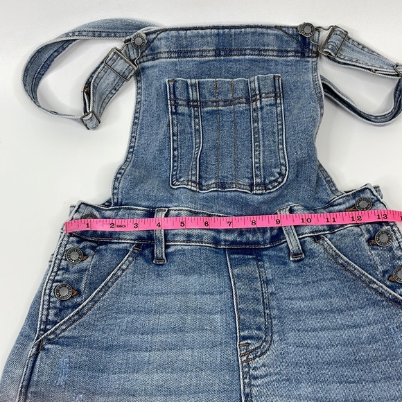 Judy Blue Distressed Hem Denim Overall Shorts JB150077 Small - Picture 10 of 12